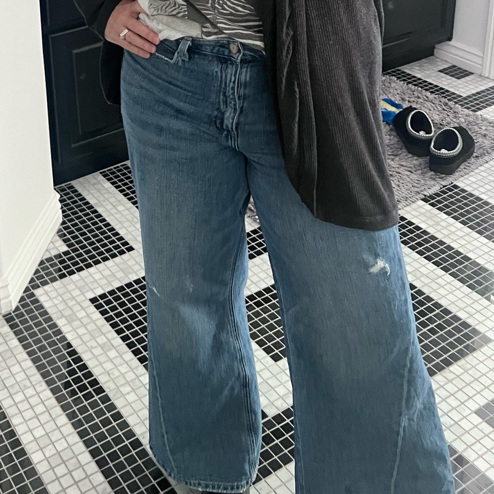 Pistola Ruby High Rise Palazzo Wide Leg Jeans Size 32 - Picture 5 of 14